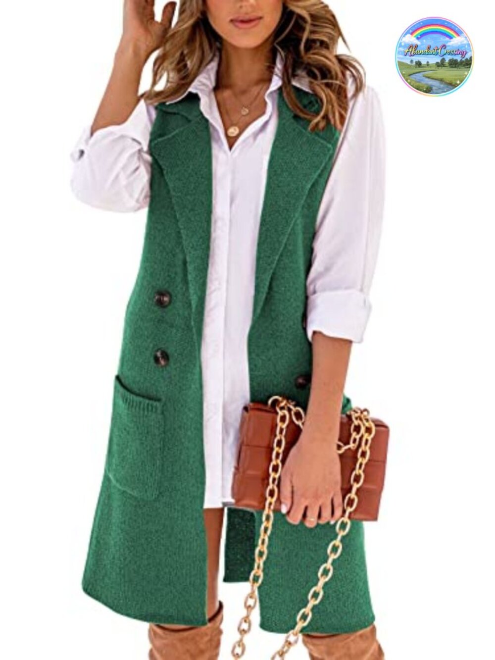 Soft Viscose Blend Open Front Cardigan Vest Button Down